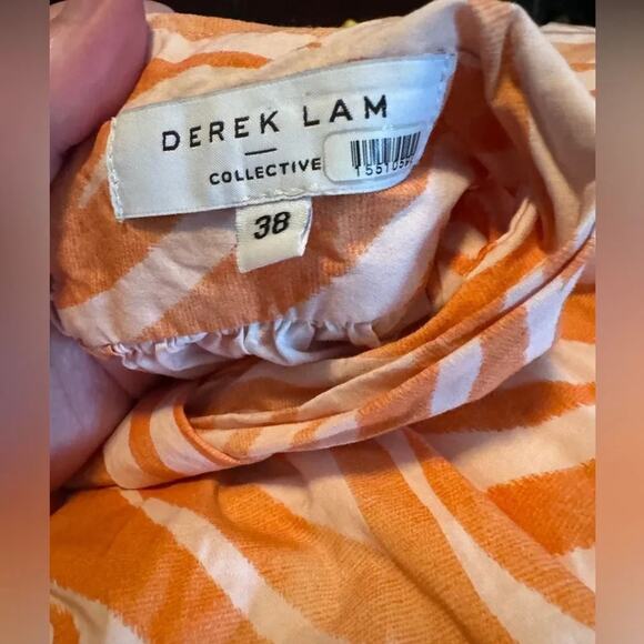 Derek Lam Collective Orange Zebra Cutout Mini Dress size 38 / US 2 MSRP $425 - Picture 9 of 11